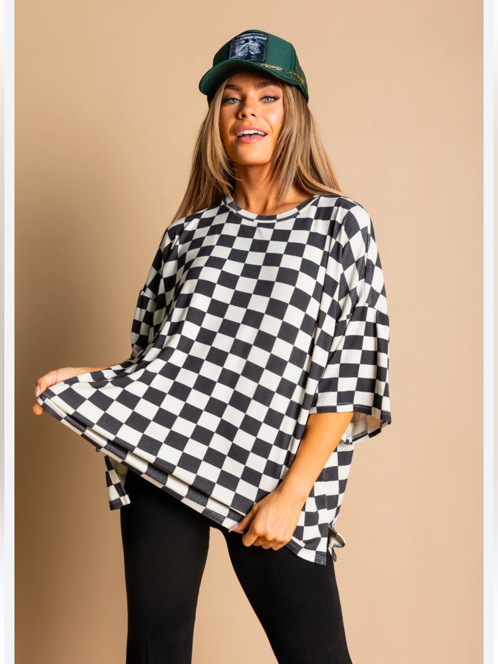 WKND Chasers Day Dreamer Checkered Oversized Tee